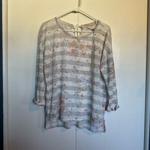 Lauren Conrad Floral Striped Women's Top - XL